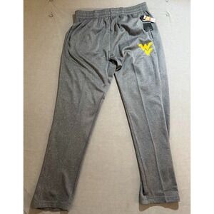 West Virginia Mountaineer NCAA Sweat Pants Sport Mens L Gray Drawstring‎ 34x31.